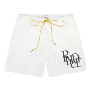 RHUDE White/Black logo swim shorts 2022 Spring/Summer Collection Streetwear